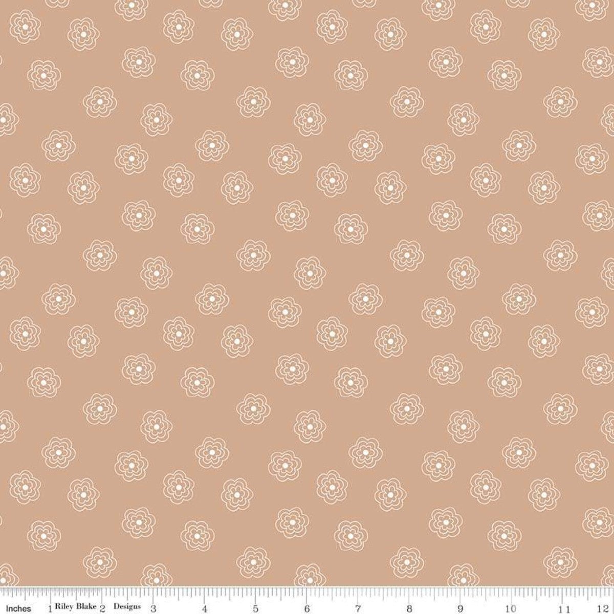 Bee Basics Blossom Nutmeg Yardage | SKU: C6404-NUTMEG -C6404-NUTMEG - Justin Fabric!