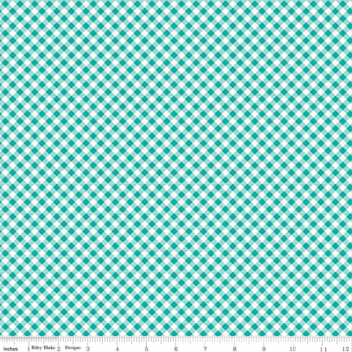 Bee Ginghams Carolyn Vivid Yardage | SKU: C12551-VIVID -C12551-VIVD - Justin Fabric!