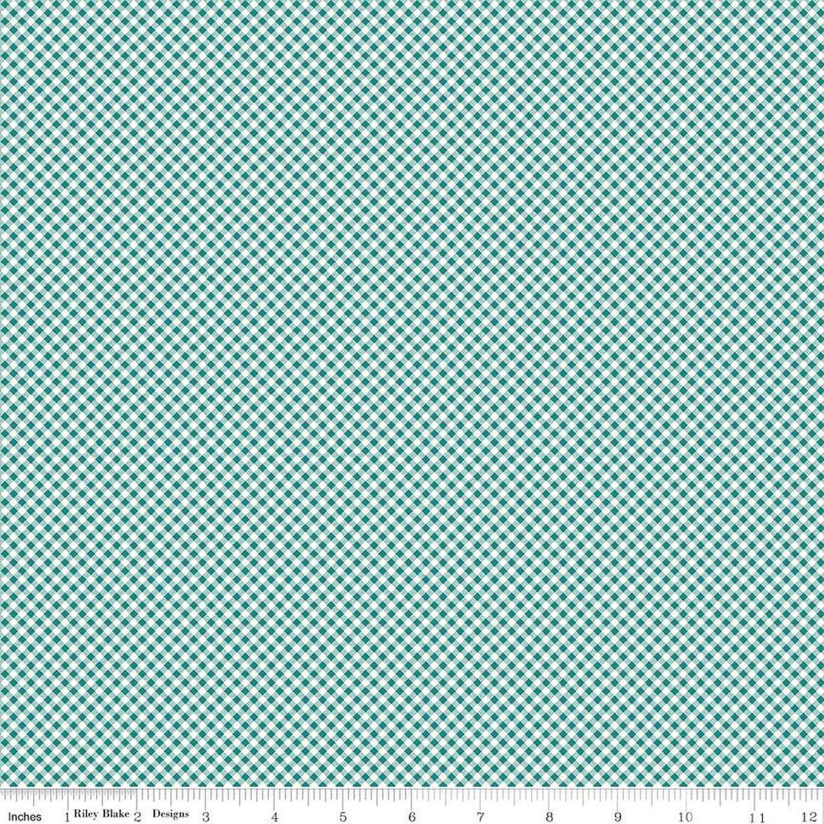 Bee Ginghams Kassidy Jade Yardage | SKU: C12557-JADE -C12557-JADE-1 - Justin Fabric!