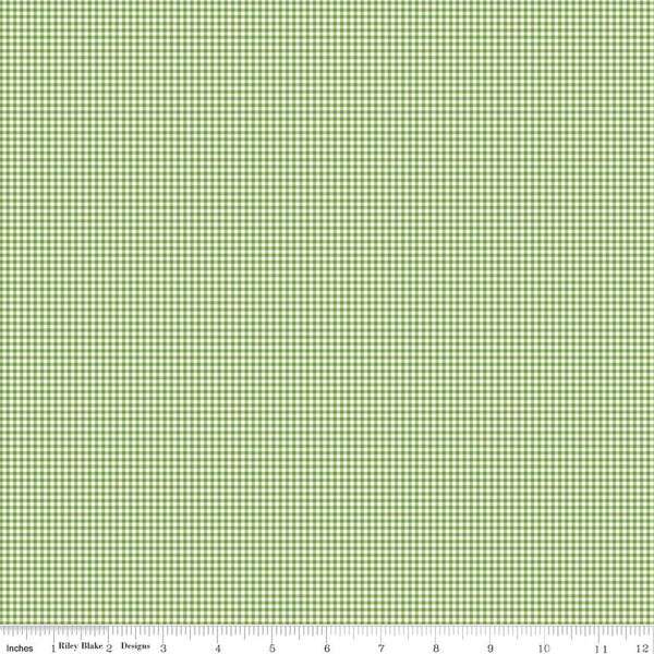 Bee Ginghams Melanie Basil Yardage | SKU: C12561-BASIL -C12561-BASIL-1 - Justin Fabric!