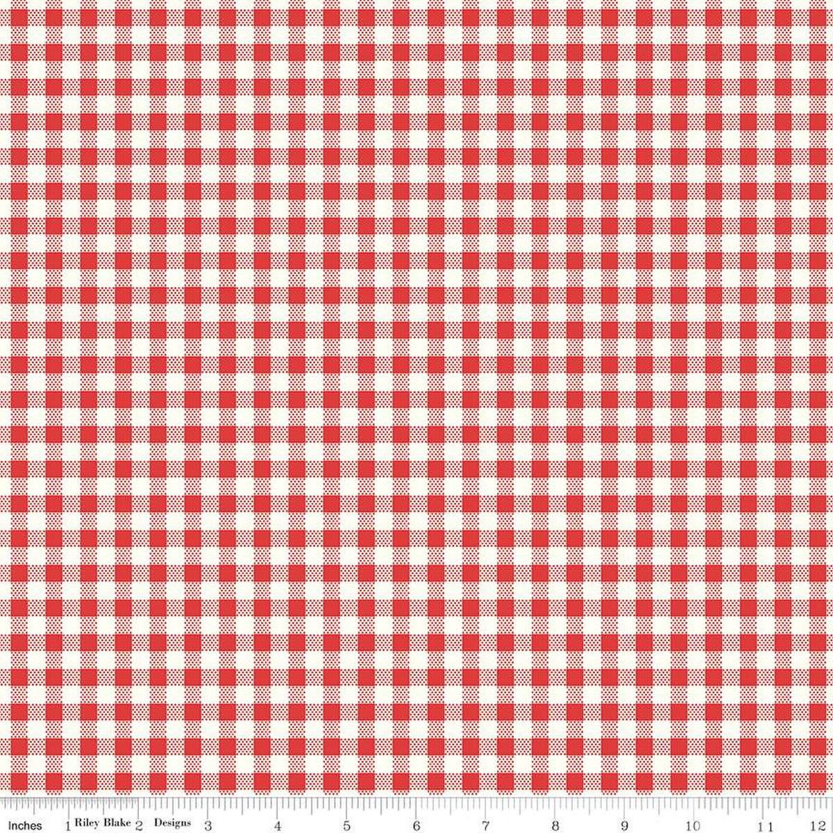 Bee Ginghams Natalie Jazzberry Yardage | SKU: C12557-JAZZBERRY -C12557-JAZZBERRY-1 - Justin Fabric!