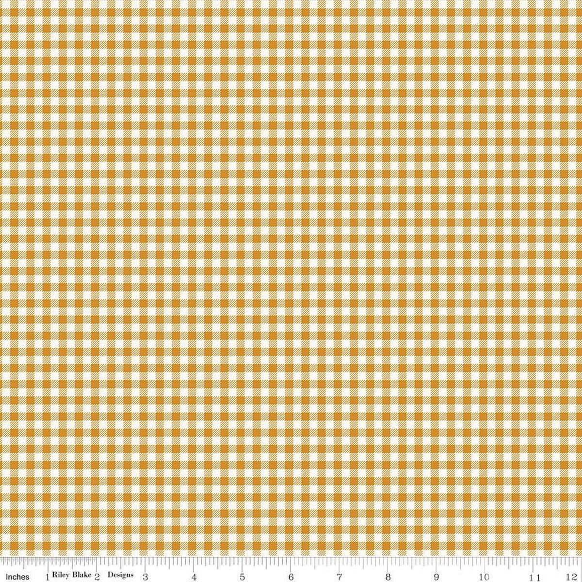 Bee Ginghams Tina Butterscotch Yardage | SKU: C12553-BUTTERSCOTCH -C12553-BUTTERSCOTCH-1 - Justin Fabric!