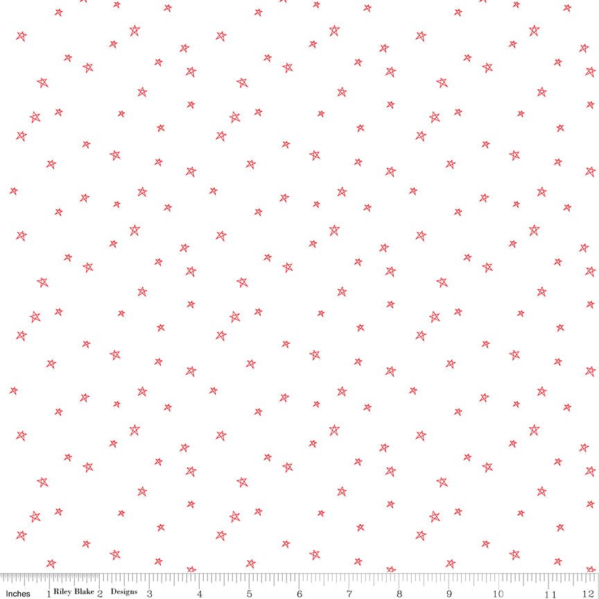 Bee Plaids Farmhouse Star Cayenne by Lori Holt -C12039-CAYENNE - Justin Fabric!