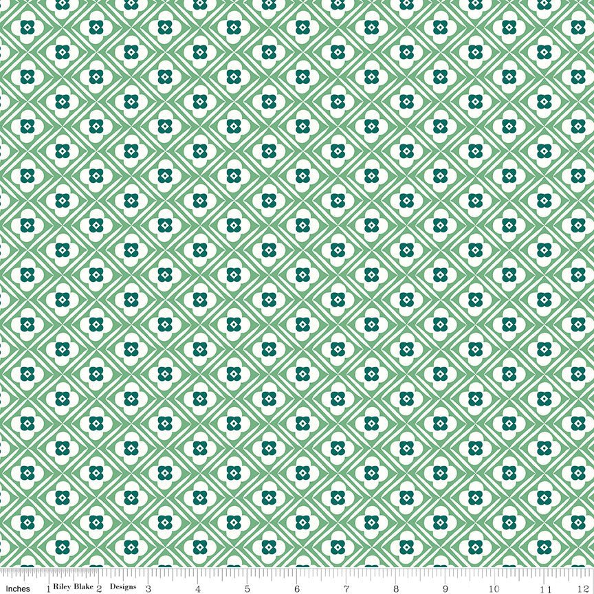 Bee Plaids Hugs Clover by Lori Holt for Riley Blake Designs -C12021-CLOVER-1 - Justin Fabric!