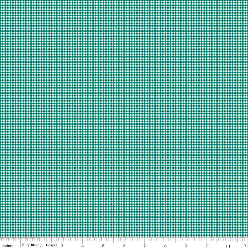 Bee Plaids Harvest Jade by Lori Holt for Riley Blake Designs -C12025-JADE-1 - Justin Fabric!