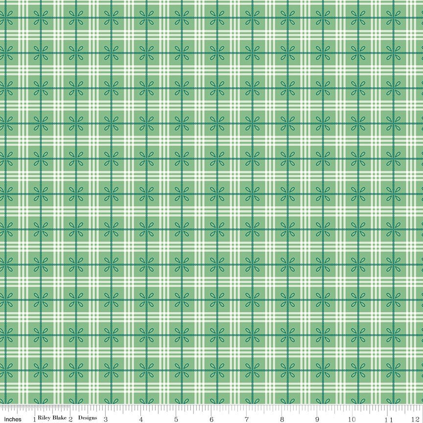 Bee Plaids Cozy Leaf by Lori Holt for Riley Blake Designs -C12022-LEAF-1 - Justin Fabric!