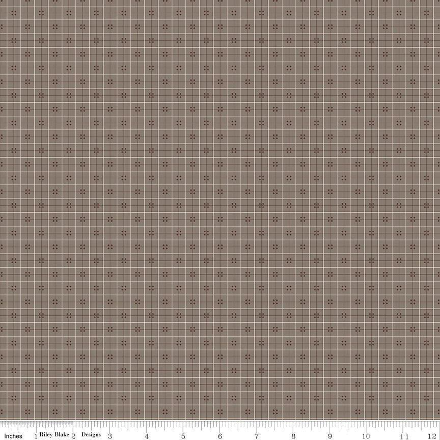 Bee Plaids Pebble Cider by Lori Holt -C12031-PEBBLE-FQ - Justin Fabric!