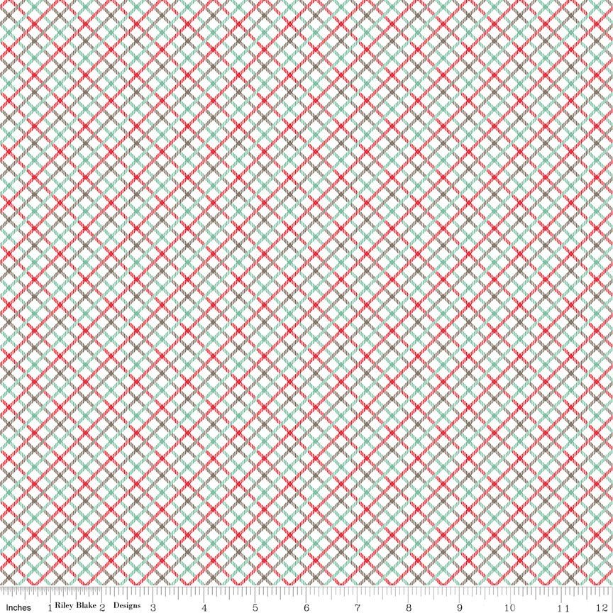 Bee Plaids Homespun Sea Glass by Lori Holt for Riley Blake Designs -C12033-SEAGLASS-1 - Justin Fabric!