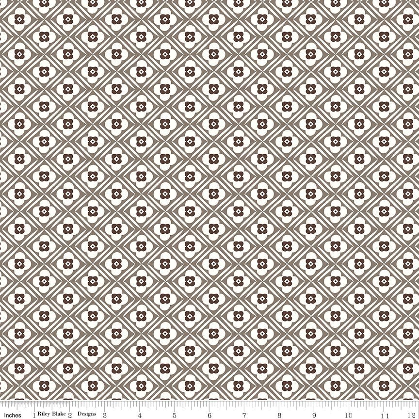 Bee Plaids Hugs Steel by Lori Holt for Riley Blake Designs -C12021-STEEL-1 - Justin Fabric!
