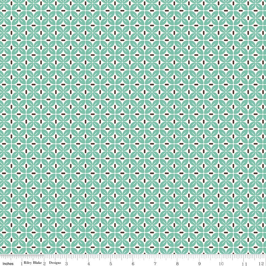 Bee Vintage Elaine Sea Glass by Lori Holt for Riley Blake Designs #C13075 -C13075-SEAGLASS-1 - Justin Fabric!