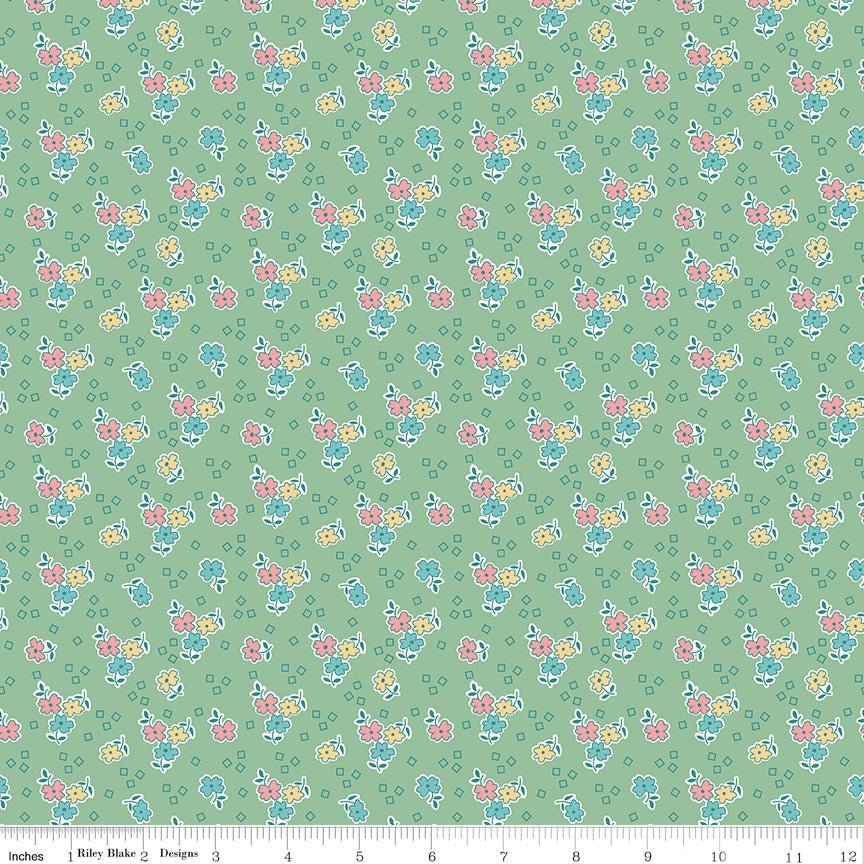 Bee Vintage Lizzie Leaf by Lori Holt for Riley Blake Designs #C13089 -C13089-LEAF-1 - Justin Fabric!