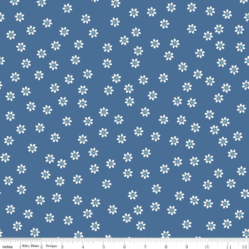 Bee Vintage Lula Denim by Lori Holt for Riley Blake Designs #C13085 -C13085-DENIM-1 - Justin Fabric!