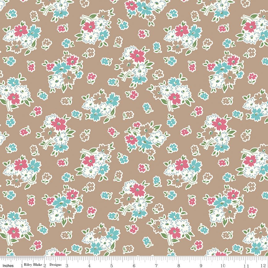 Bee Vintage Nettie Tea Dye by Lori Holt for Riley Blake Designs #C13073 -C13073-TEADYE-1 - Justin Fabric!