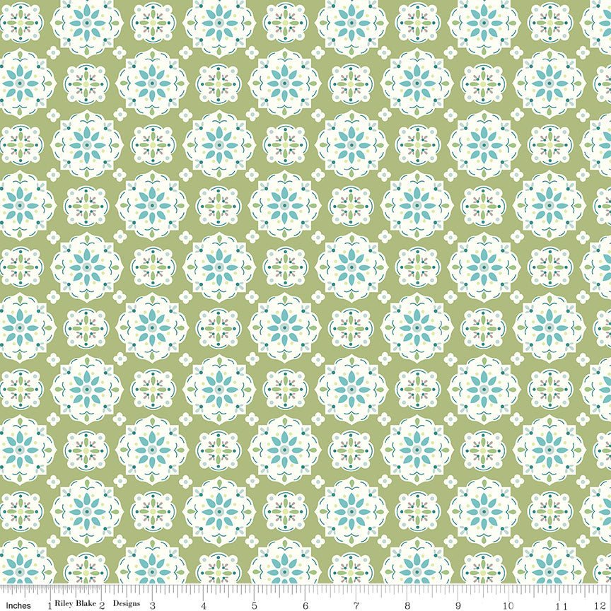Bee Vintage Sarah Jane Lettuce by Lori Holt for Riley Blake Designs #C13072 -C13072-LETTUCE-1 - Justin Fabric!