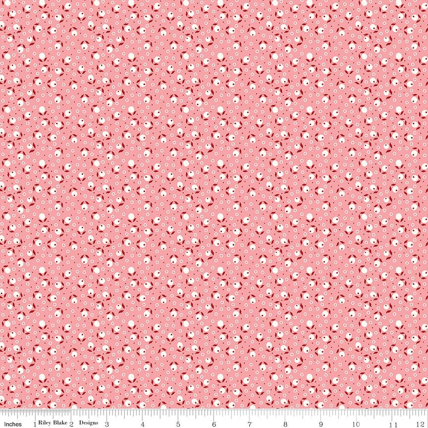 Bee Vintage Suzanne Coral by Lori Holt for Riley Blake Designs #C13086 -C13086-CORAL-1 - Justin Fabric!