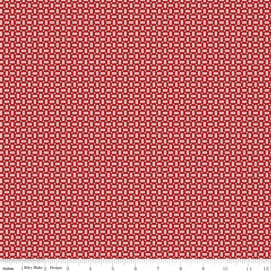Bee Vintage Tola Red by Lori Holt for Riley Blake Designs #C13077 -C13077-RED-1 - Justin Fabric!