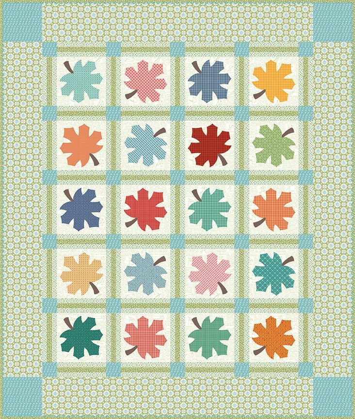 Bee Vintage Trees Quilt Kit by Lori Holt for Riley Blake Designs -BEE-VINT-LEAV - Justin Fabric!