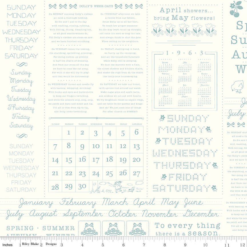 Calico Days Heirloom Cottage Yardage by Lori Holt for Riley Blake -C12860-COTTAGE-1 - Justin Fabric!