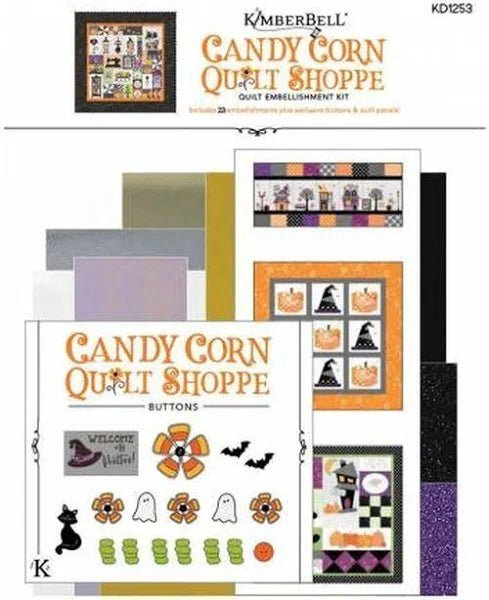 Complete Candy Corn Quilt Shoppe Kit by Kimberbell - Choose Sewing or Embroidery option -KID-727-1253-HTH-BKG-THRD-2 - Justin Fabric!