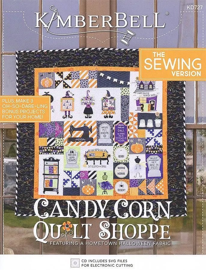 Complete Candy Corn Quilt Shoppe Kit by Kimberbell - Choose Sewing or Embroidery option -KID-727-1253-HTH-BKG-THRD - Justin Fabric!