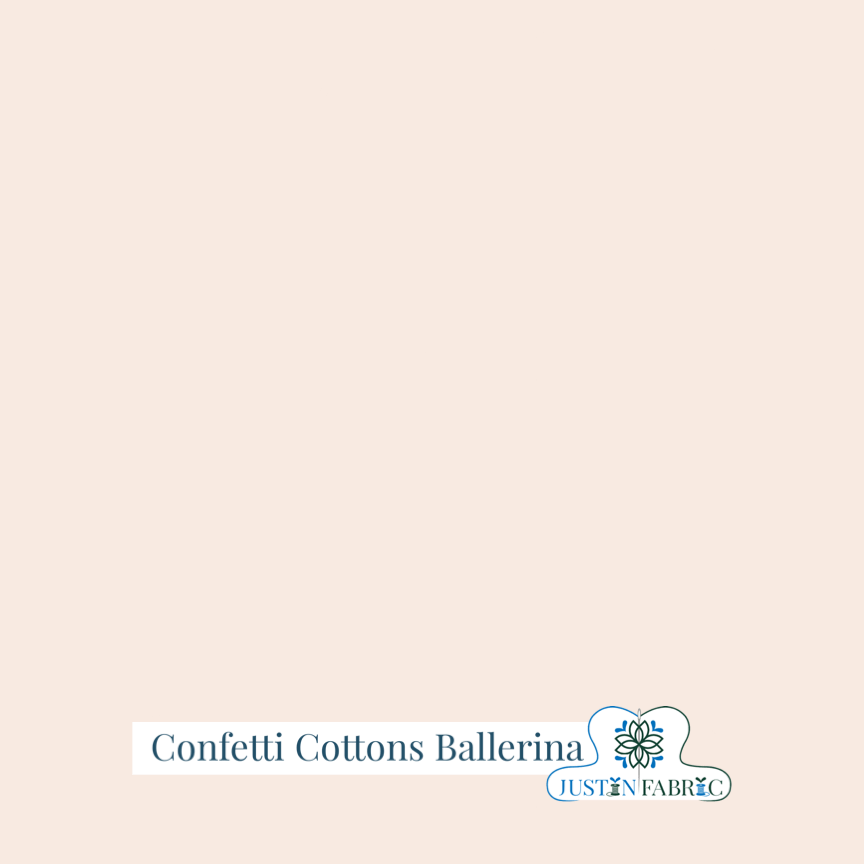 Confetti Cottons Solid Ballerina Basic Yardage| SKU: C120-BALLERINA -C120-BALLERINA - Justin Fabric!