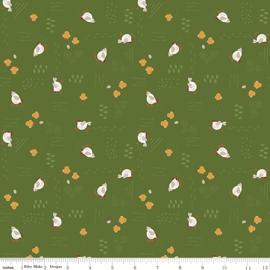 Country Life Chicken Scratch Pasture Yardage | SKU: C13791-PASTURE -C13791-PASTURE - Justin Fabric!