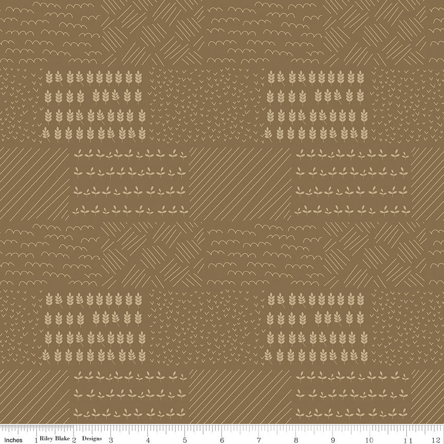 Country Life Field Crops Soil Yardage by Jennifer Long for Riley Blake Designs C13794-SOIL