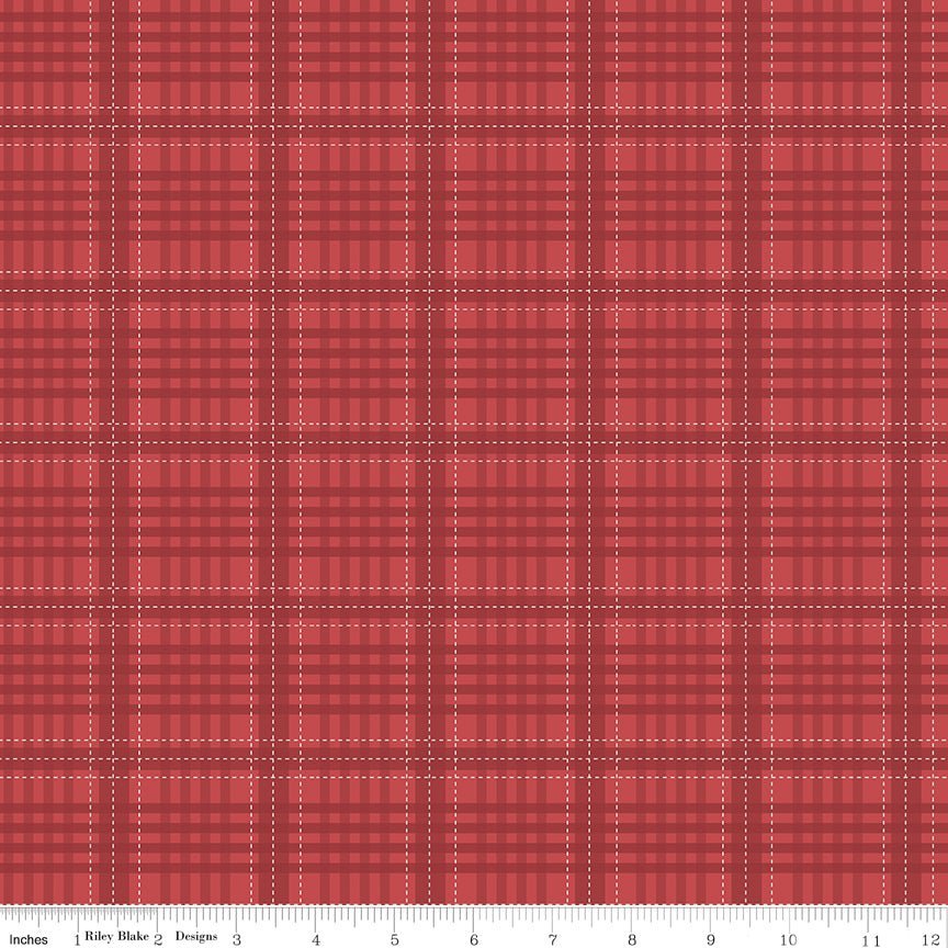 Country Life Flannel Shirt Barn Yardage | SKU: C13796-BARN -C13796-BARN - Justin Fabric!
