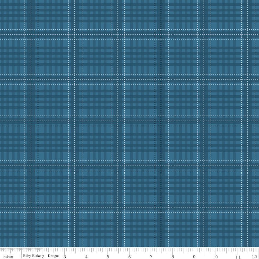 Country Life Flannel Shirt Night Yardage | SKU: C13796-NIGHT -C13796-NIGHT - Justin Fabric!