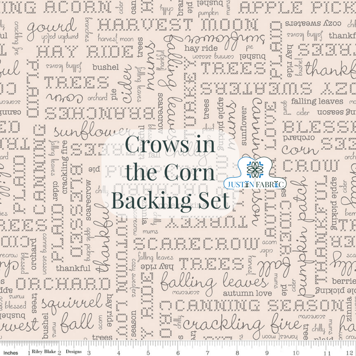 Backing Set - Crows in the Corn by Lori Holt | Pre-Order (April 2024) -WB14674-CROWSNCORNBK - Justin Fabric!