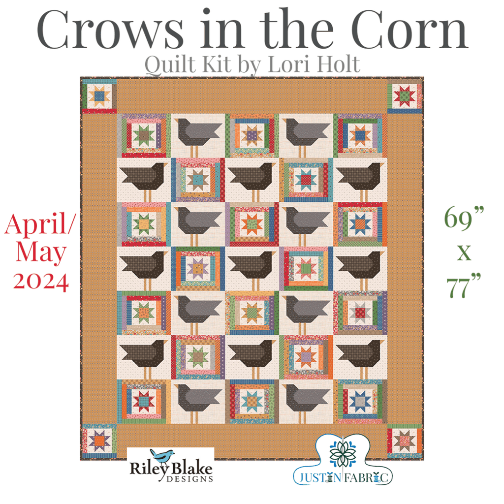 Crows in the Corn Quilt Kit by Lori Holt | Pre-order (April 2024) -KT-CROWSINCORN - Justin Fabric!
