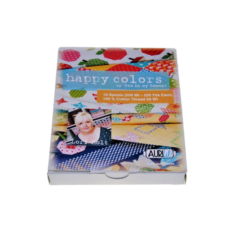 Lori Holt Happy Colors Aurifil Small Thread Box (Item Number: TH-LH50HC10) -TH-LH50HC10 - Justin Fabric!