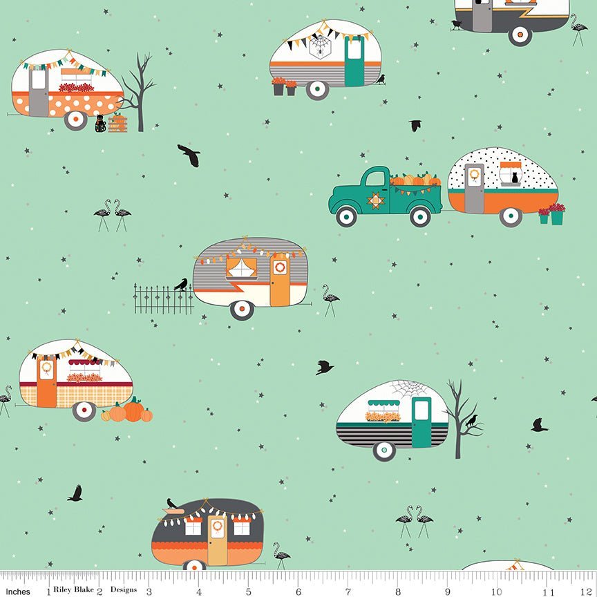 Haunted Adventure Main Caribbean Yardage | SKU: C13110-CARIBBEAN -C13110-CARIBBEAN - Justin Fabric!