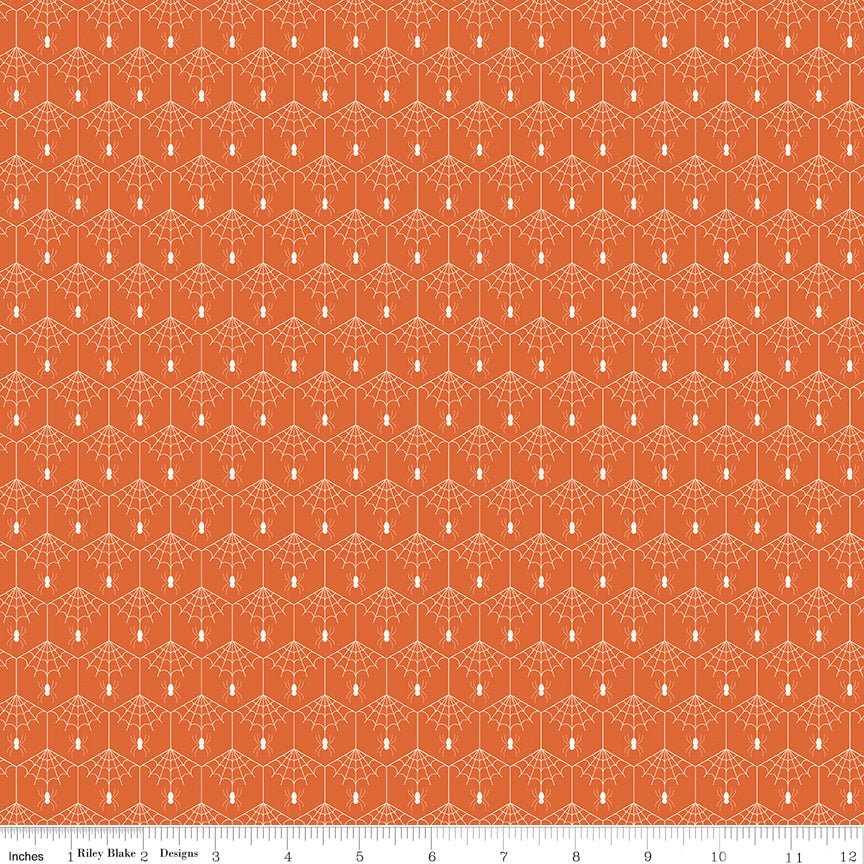 Haunted Adventure Spiderwebs Autumn Yardage | SKU: C13111-AUTUMN -C13111-AUTUMN - Justin Fabric!