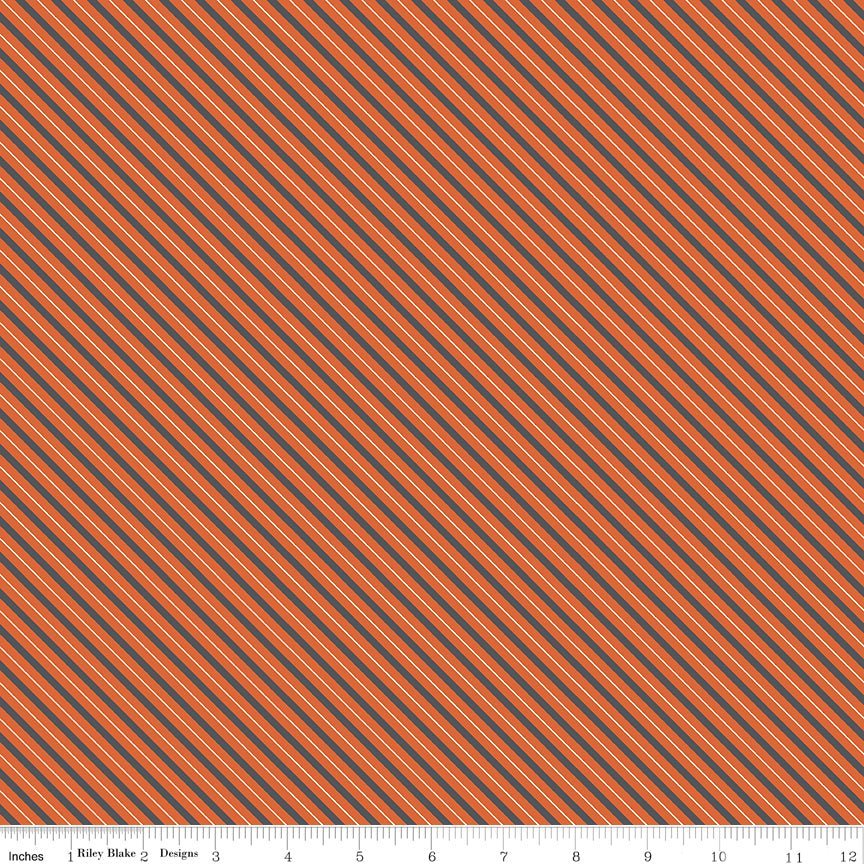 Haunted Adventure Stripes Autumn Yardage | SKU: C13116-AUTUMN -C13116-AUTUMN - Justin Fabric!