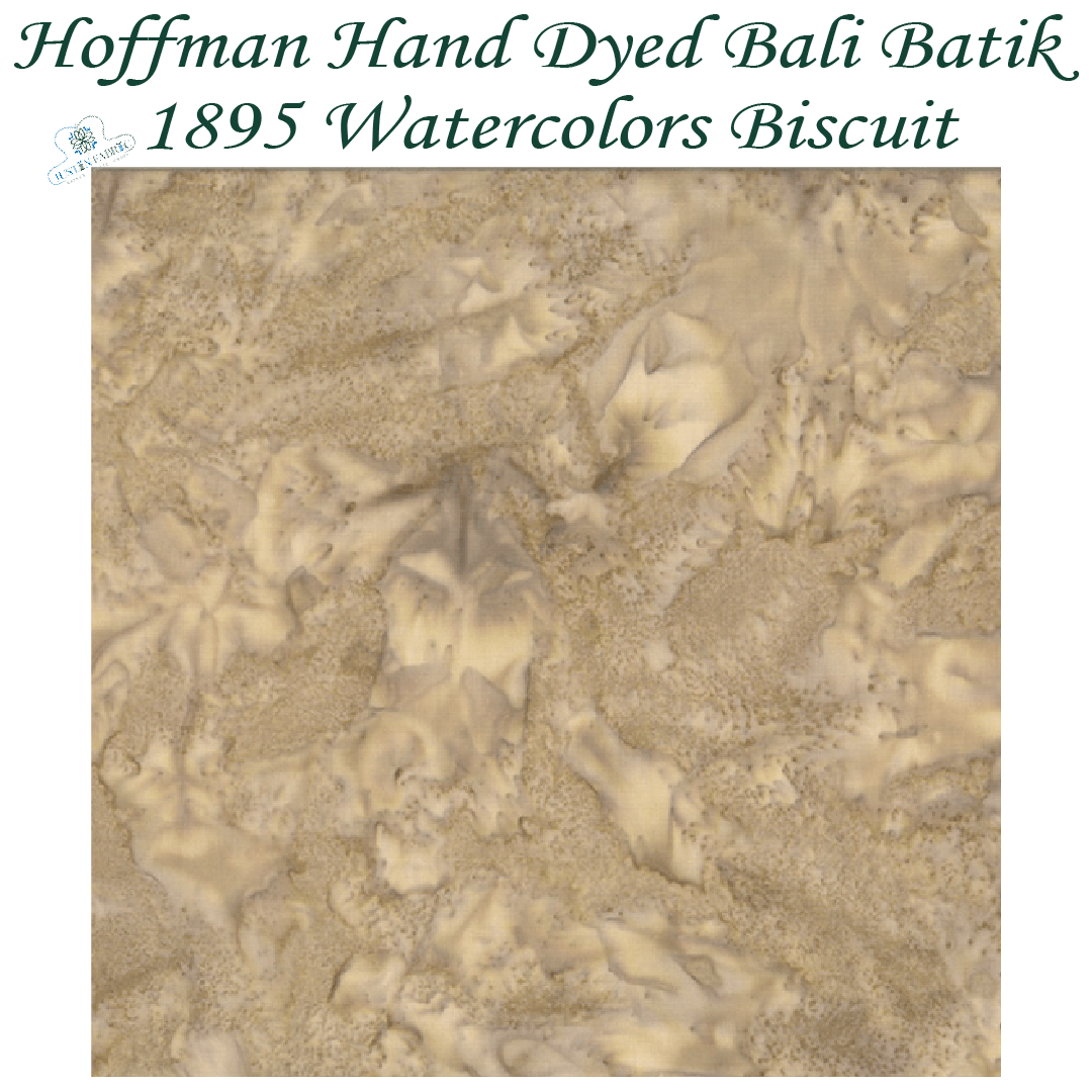 Hoffman Bali Batik 1895 Watercolors Biscuit #1895-563 -H-1895-563-FQ - Justin Fabric!