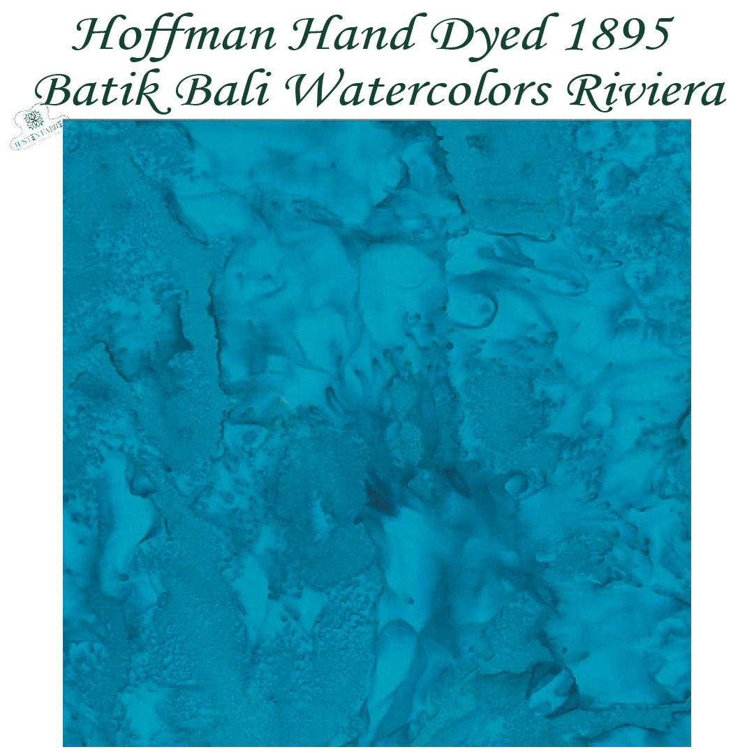 Hoffman Bali Batik 1895 Watercolors Riviera #1895-559 -H-1895-559-FQ - Justin Fabric!