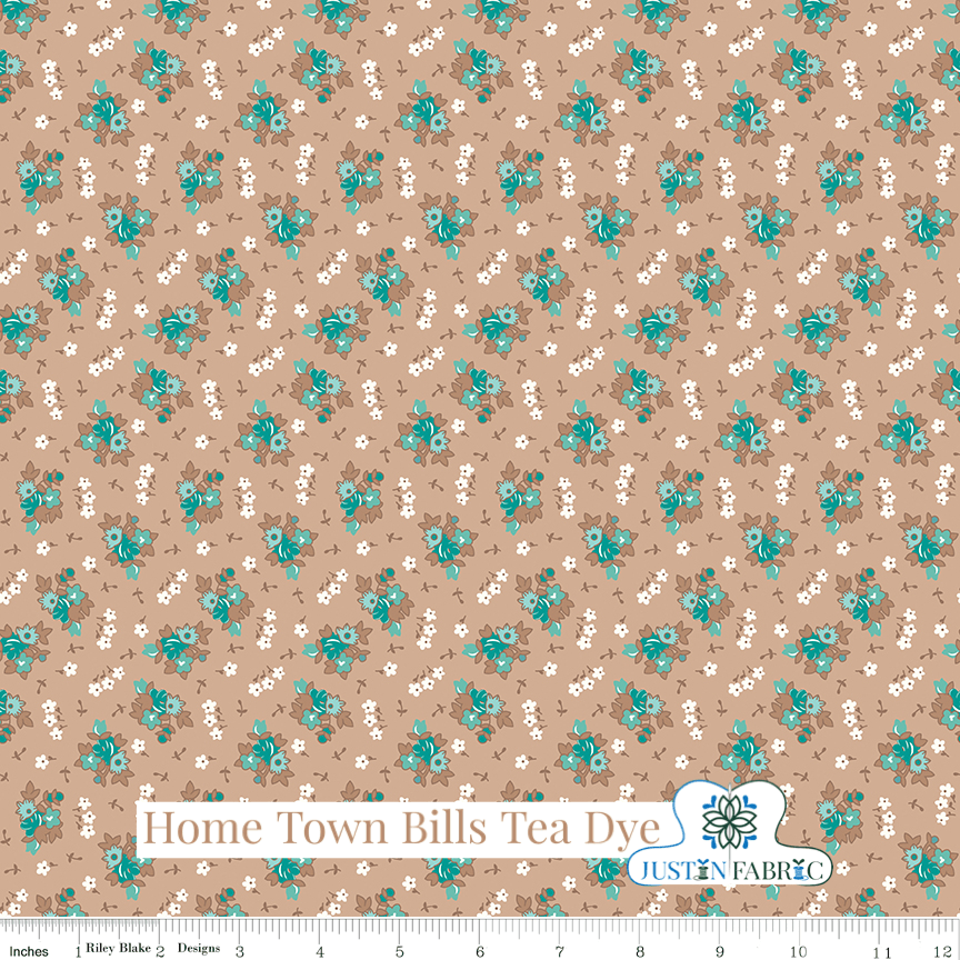 Home Town Bills Tea Dye Yardage | SKU: C13582-TEADYE -C13582-TEADYE - Justin Fabric!