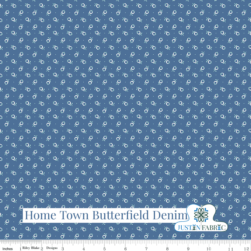 Home Town Butterfield Denim Yardage | SKU: C13588-DENIM -C13588-DENIM - Justin Fabric!