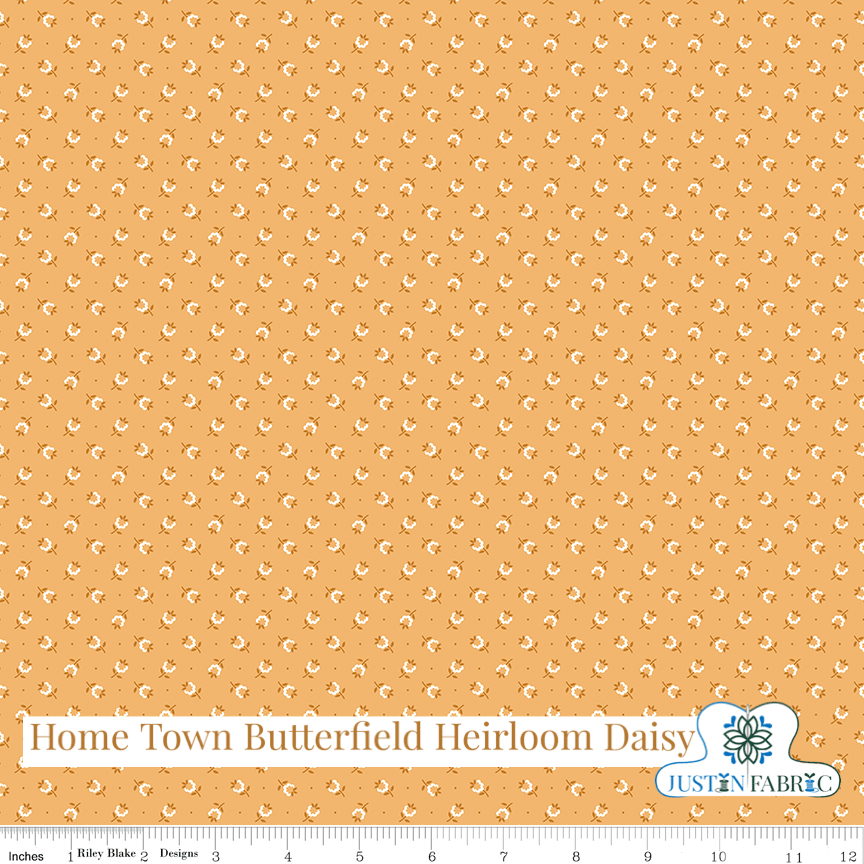 Home Town Butterfield Heirloom Daisy Yardage | SKU: C13588-HEIRDAISY -C13588-HEIRDAISY - Justin Fabric!