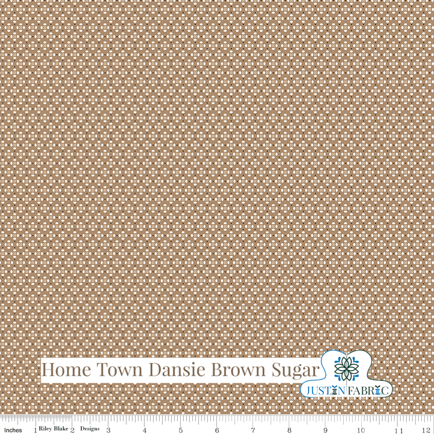 Home Town Dansie Brown Sugar Yardage | SKU: C13595-BROWNSUGAR -C13595-BROWNSUGAR - Justin Fabric!