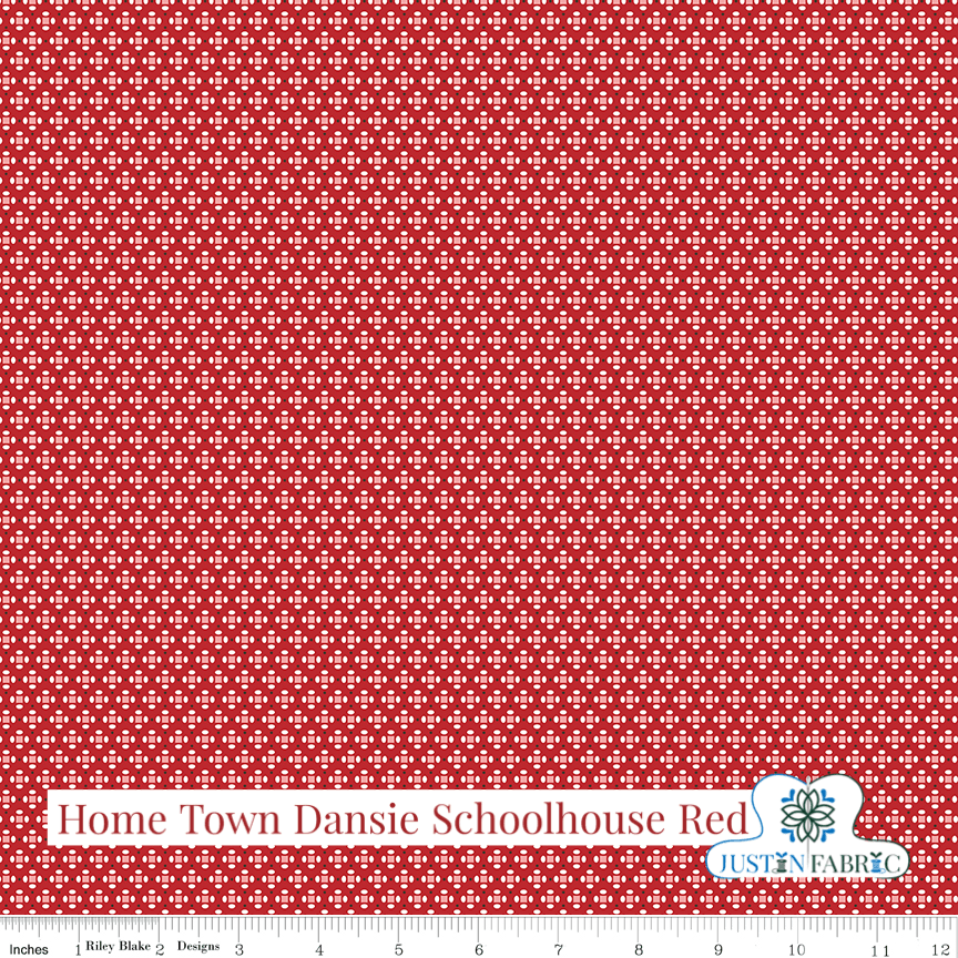 Home Town Dansie Schoolhouse Red Yardage | SKU: C13595-SCHRED -C13595-SCHRED - Justin Fabric!