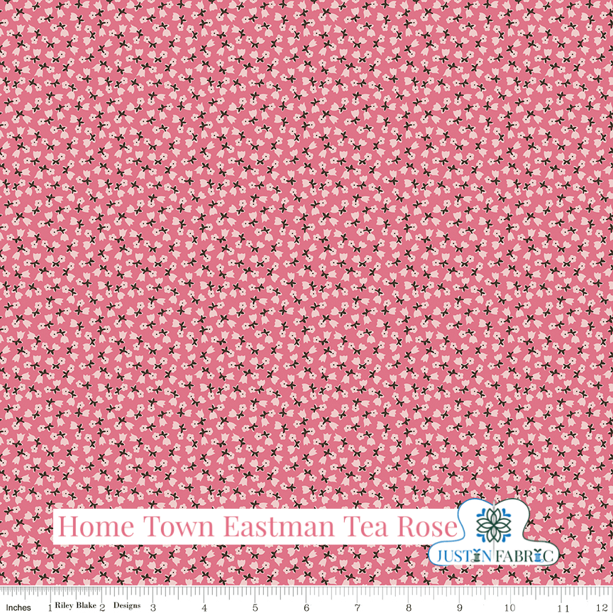 Home Town Eastman Tea Rose Yardage | SKU: C13584-TEAROSE -C13584-TEAROSE - Justin Fabric!