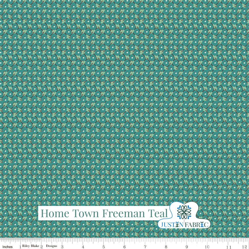 Home Town Freeman Teal Yardage | SKU: C13597-TEAL -C13597-TEAL - Justin Fabric!