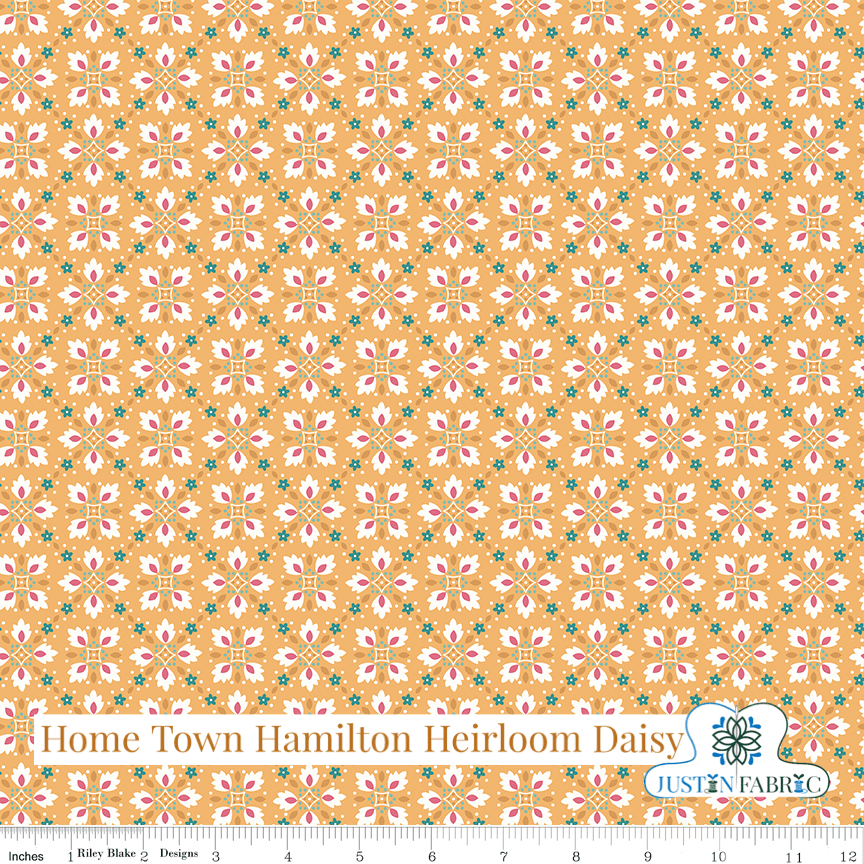 Home Town Hamilton Heirloom Daisy Yardage | SKU: C13591-HEIRDAISY -C13591-HEIRDAISY - Justin Fabric!