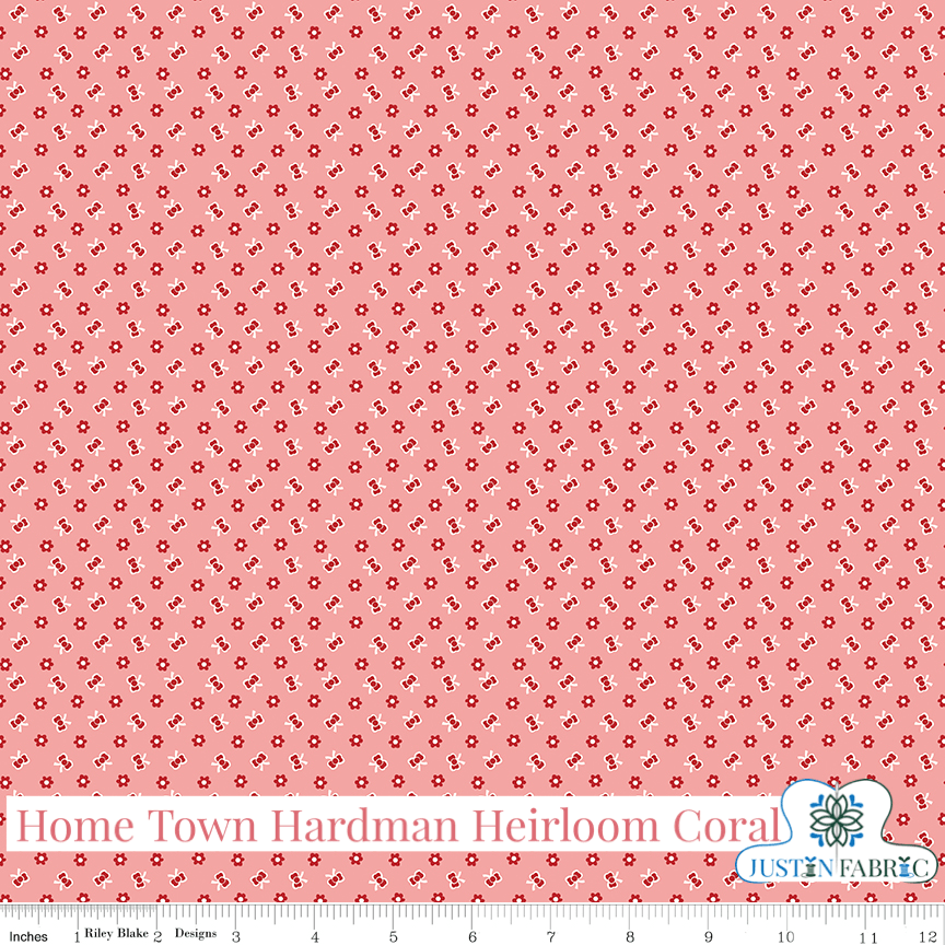 Home Town Hardman Heirloom CoralYardage | SKU: C13587-HEIRCORAL -C13587-HEIRCORAL - Justin Fabric!