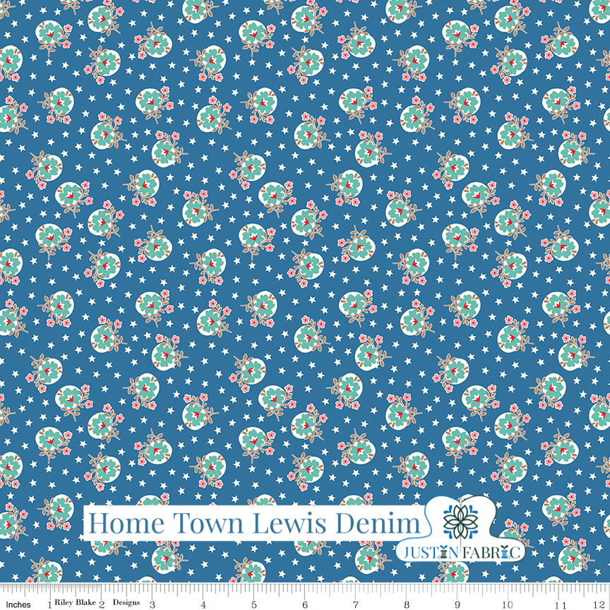 Home Town Lewis Denim Yardage | SKU: C13585-DENIM -C13585-DENIM - Justin Fabric!