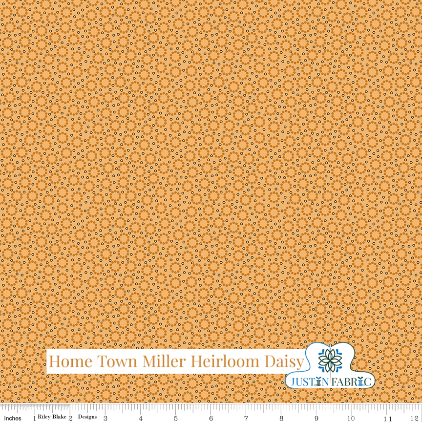 Home Town Miller Heirloom Daisy Yardage | SKU: C13593-HEIRDAISY -C13593-HEIRDAISY - Justin Fabric!