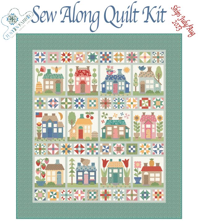 Home Town Sew Along Quilt Kit by Lori Holt | Riley Blake Designs -HOMETOWN-FABRIC - Justin Fabric!