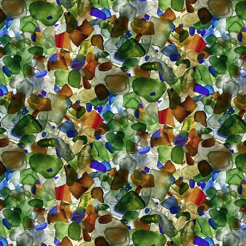 Landscapes Mermaid's TailsYardage| SKU: 52121D-X -52121D-X - Justin Fabric!